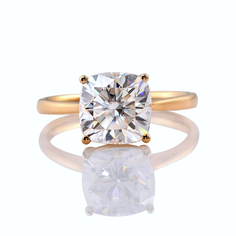 Provence bijoux 10k jaune or 6x6 mm def couleurs coussin coupés de fiançailles Moisanite mariage classique de luxe de luxe 1