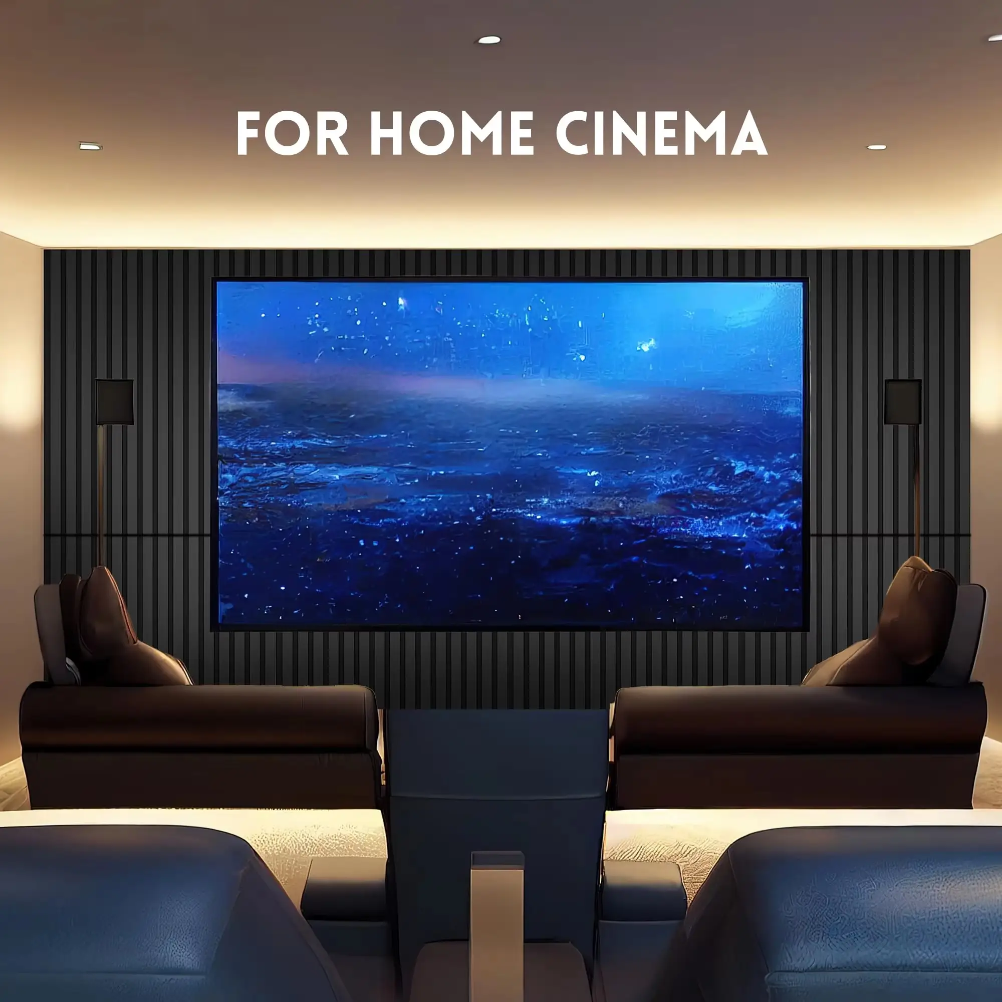 Sound Absorption 3D Acoustic Wood Slat Wall Panel 4x8 with PET Backing 1