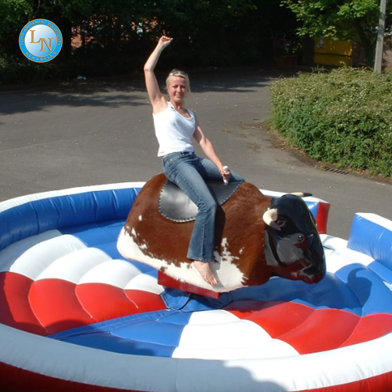 Electric Rodeo Bull Riding Game - Cowboy-Themed Amusement for Carnivals & Parties | LINO 4