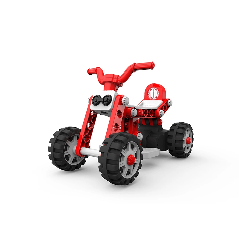 6v 3-in-1 Battery Ride On Bike And Quad Assemble Build Block Design,Music/horn,Multiple Colors For Kids Ages 1.5-5 1