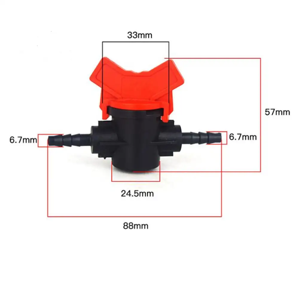 HYRT 塑料迷你倒钩阀，适用于 PE/PVC 管材，规格 16/20/25mm 1