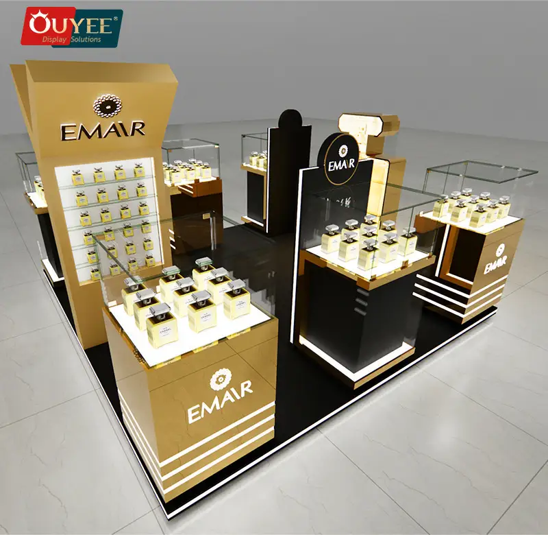 أكشاك العطور ومتاجر مستحضرات التجميل، أرفف العرض ووحدات العرض 1