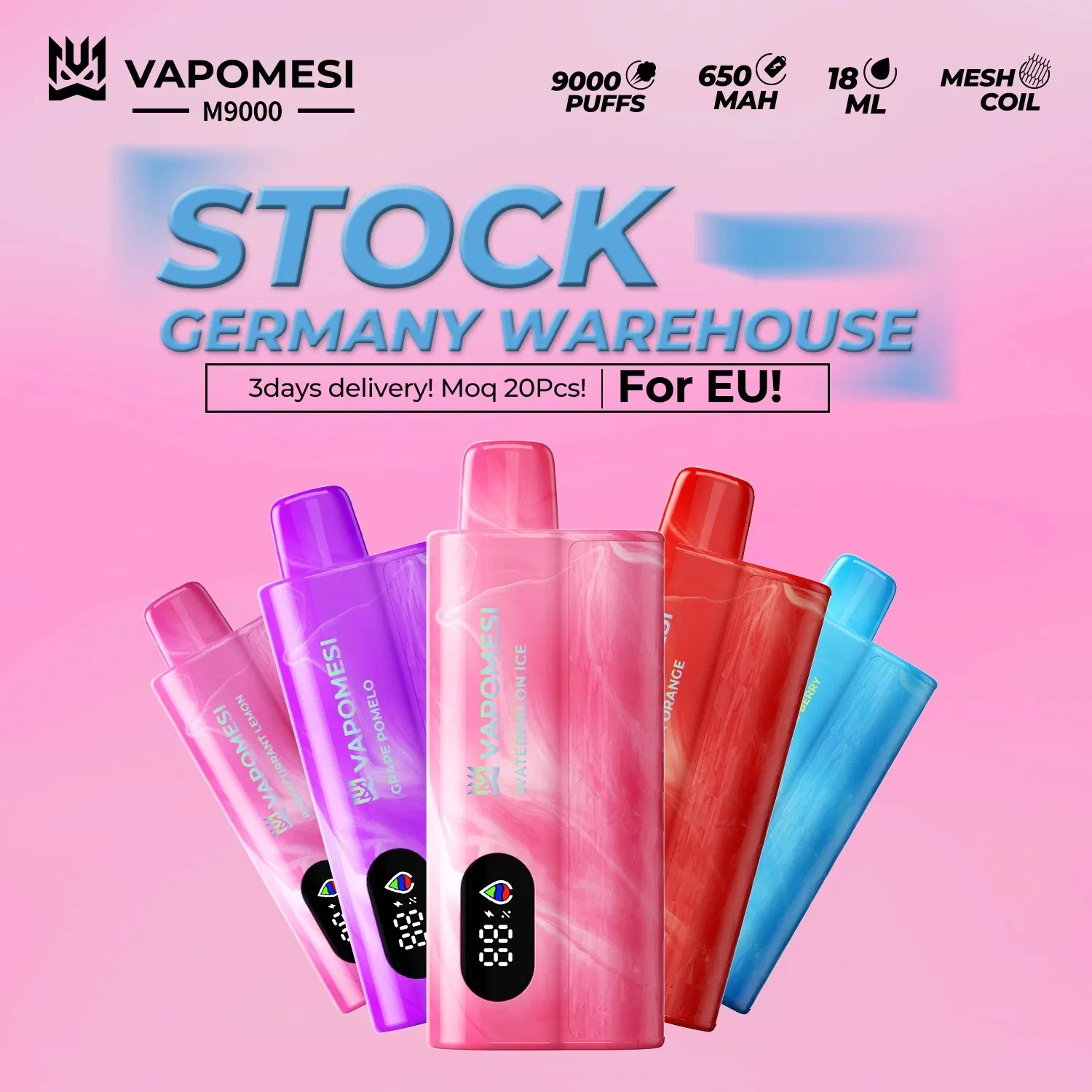 EU Warehouse Quick Delivery Lost Vapomesi Mary Elf 9000 Puffs 9K Puff Bar Disposable Vape Pen Tank Randm Tornado Fuumot - Puff Bar and Vape Pen 1