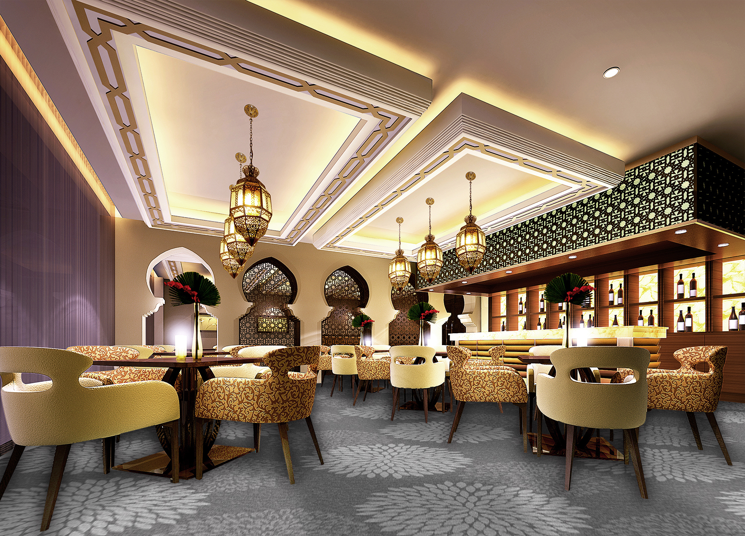 Tappeti per hotel in nylon multicolore di Dongsheng Group, misure personalizzate 3