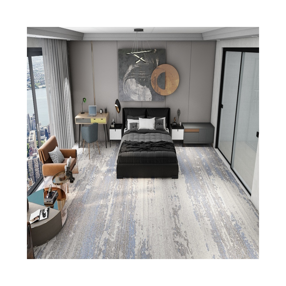 Large Fireproof Stain-Resistant Carpet for Living Rooms 1