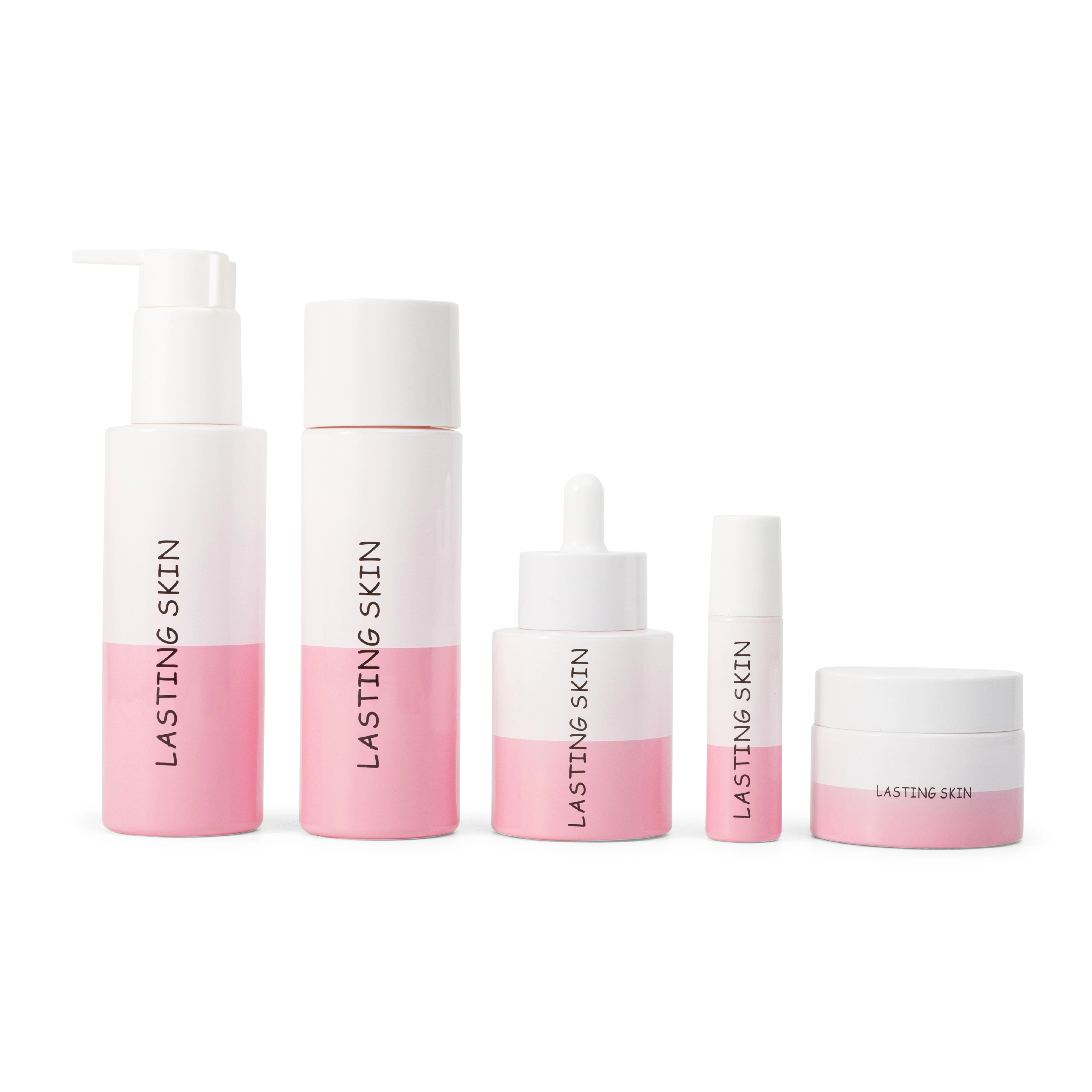 Customized Cosmetic Set Bottles: Hydration, Moisturizer, Eye Massage, Lotion Pump 1