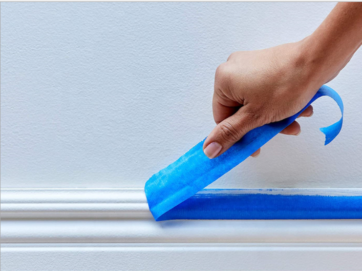 Großhandels-hitzebeständiges blaues Krepppapierband, einseitiges, druckempfindliches Abdeckband 4