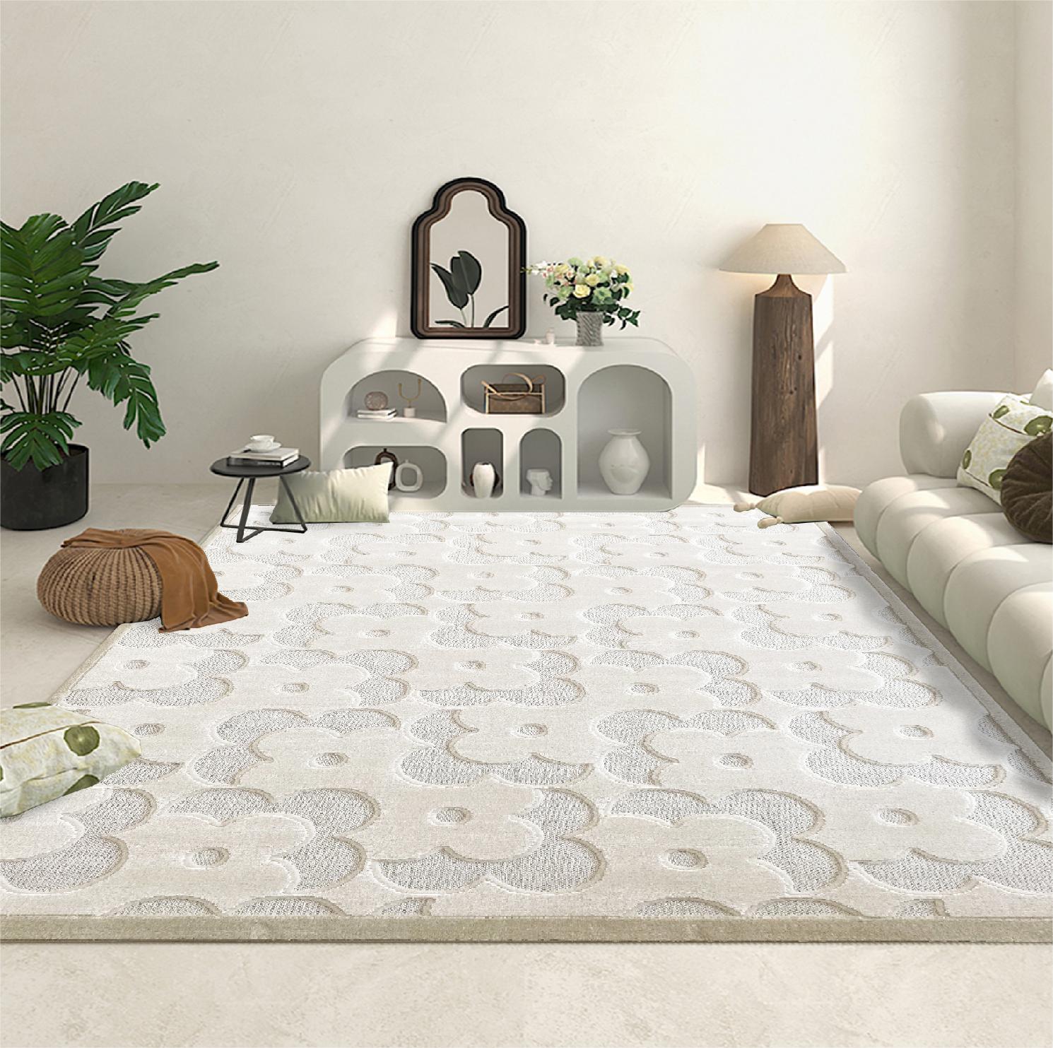 Tapis lavable, antidérapant et amovible sur mesure pour salon 5