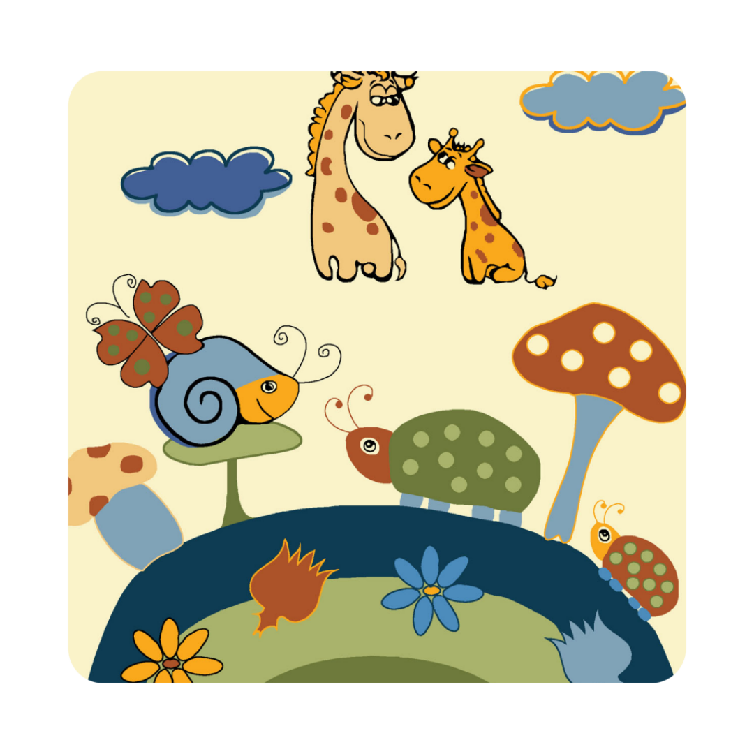Tappeto personalizzato stampato in 3D con motivo a cartoni animati per camerette di bambini 1
