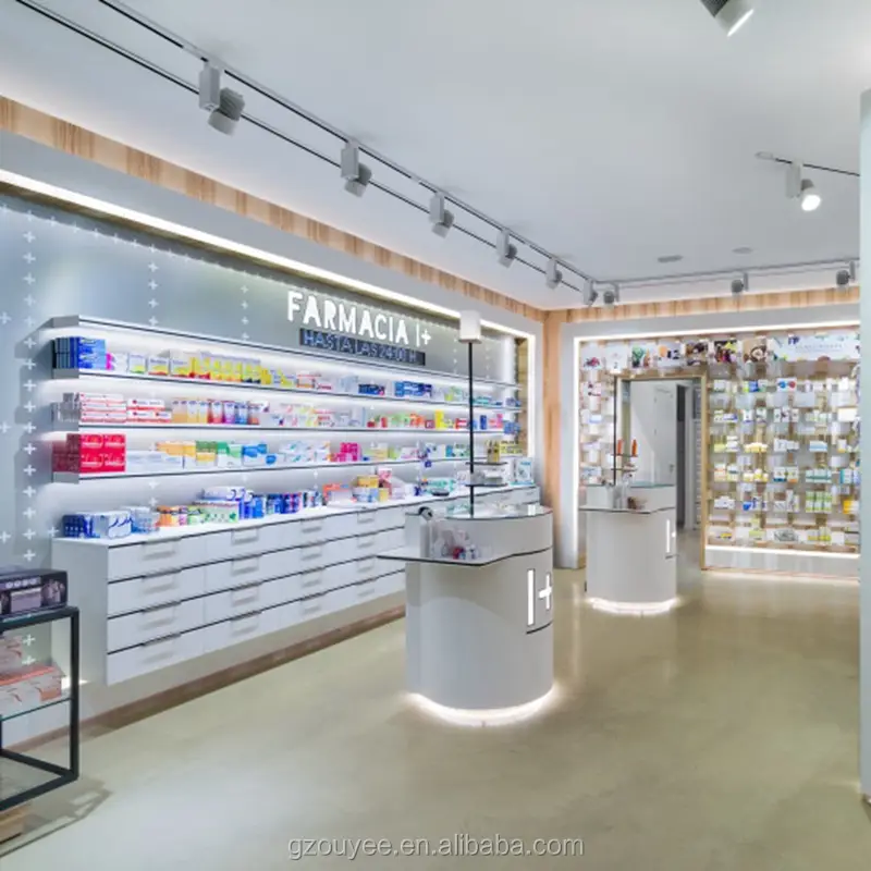 Mobiliário para Farmácia: Armários e Expositores para Lojas com Prateleiras 1
