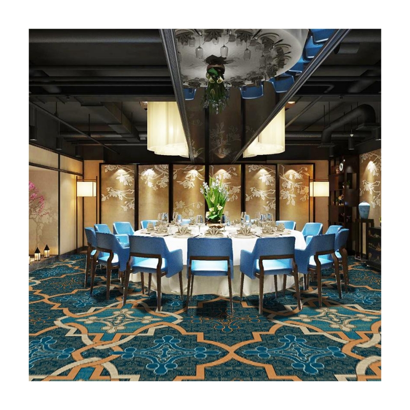 **Moquette e piastrelle in lana e nylon ignifughe per corridoi di hotel** 1