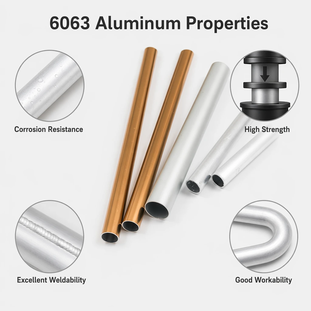Fabricación a medida y procesamiento avanzado de tubos de aluminio 6061 y 6063 con certificación ISO 9001 para el mercado industrial de EE. UU. y Europa. 1