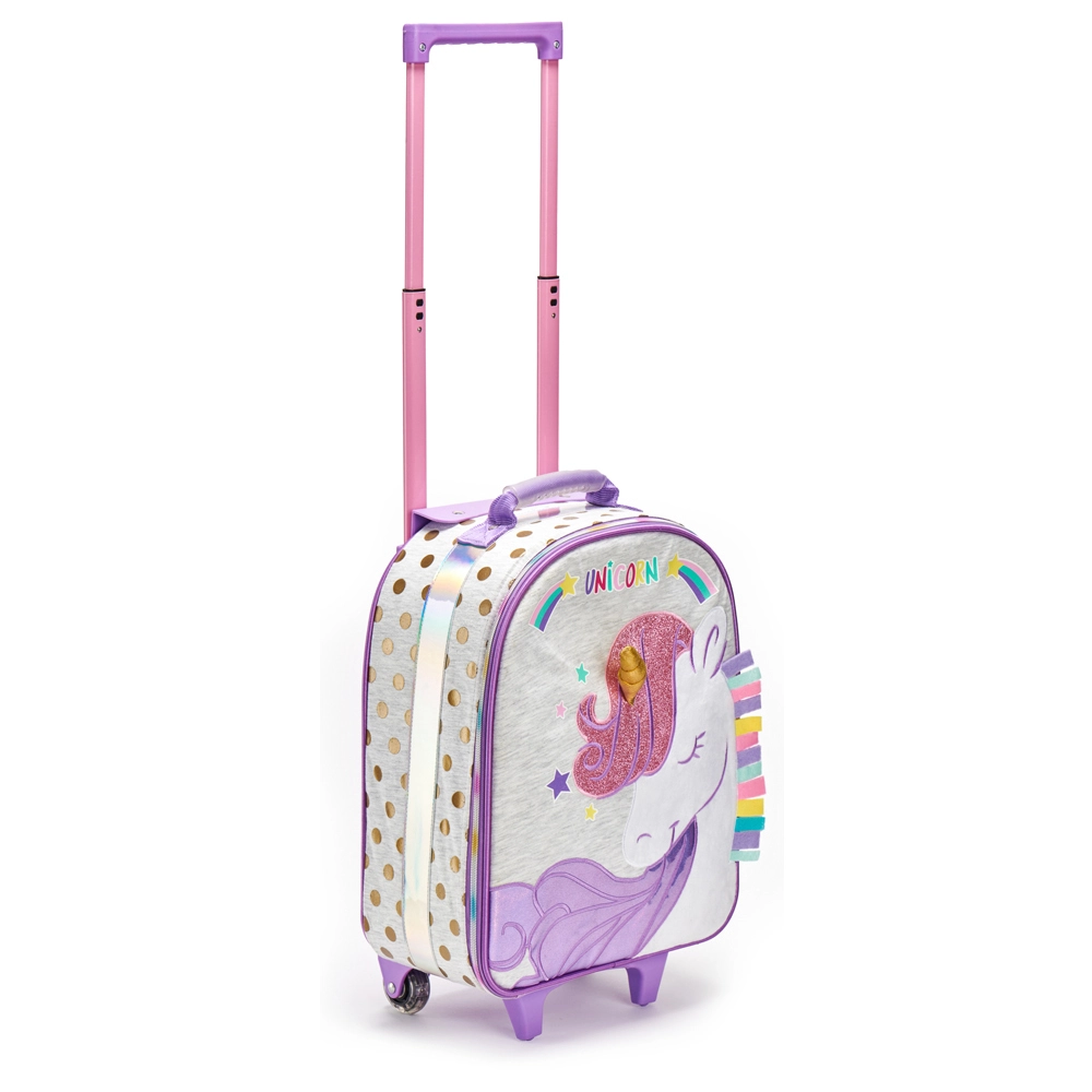 Fashion School Bags Wheels Custom Unicorn Cartoon Rolling Bag Kids Lightweight Student Trolley Backpack With Wheeled Children 1