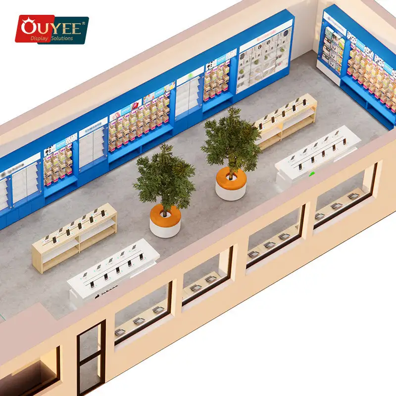 رفوف عرض زجاجية مخصصة للهواتف الذكية والهواتف المحمولة 1