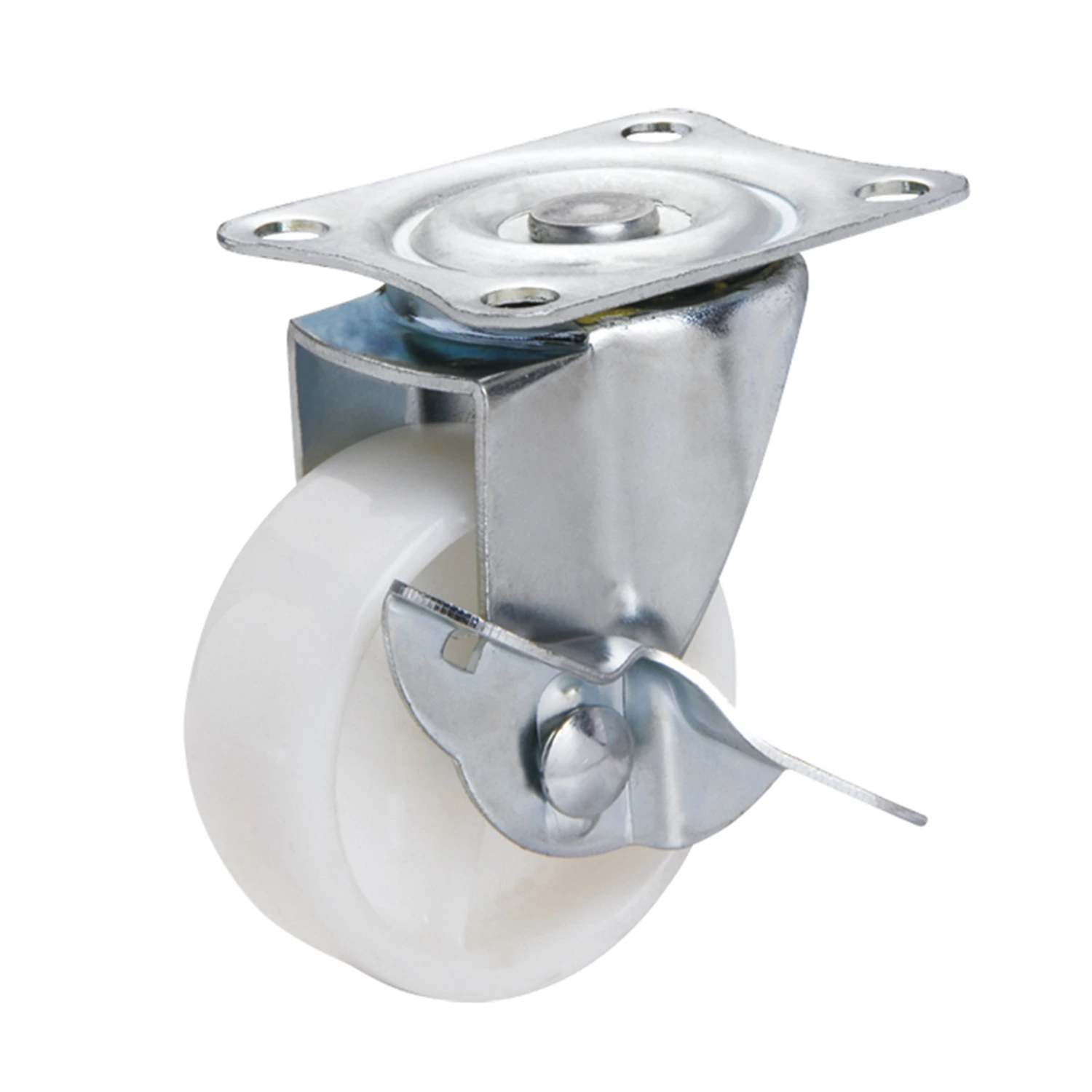 Light Duty For Furniture 2 Inch Swivel Top Plate White Pp Casters Wheel 1
