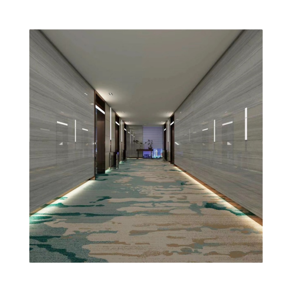 Tappeto in lana e nylon per corridoio di hotel personalizzato, sala per attività nuziali, 7