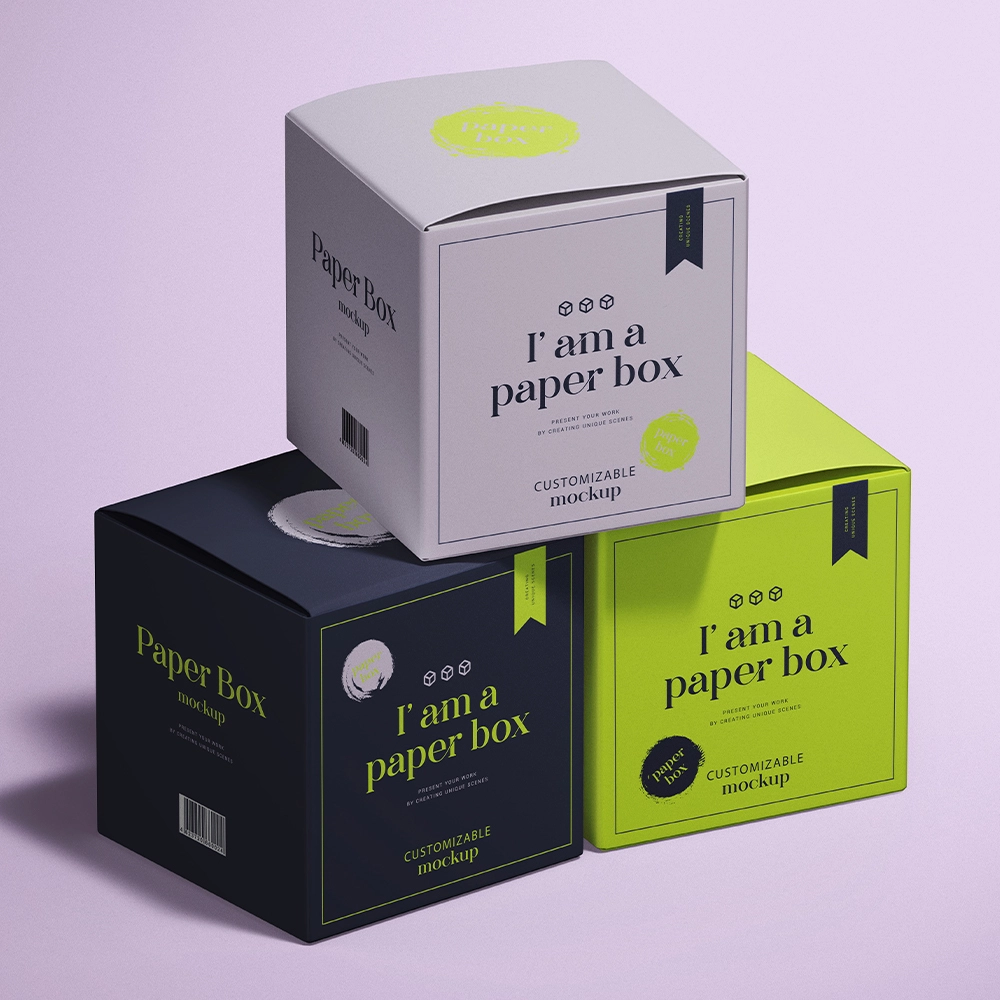 Custom Printed Small Retail Square Packaging Boxes 1
