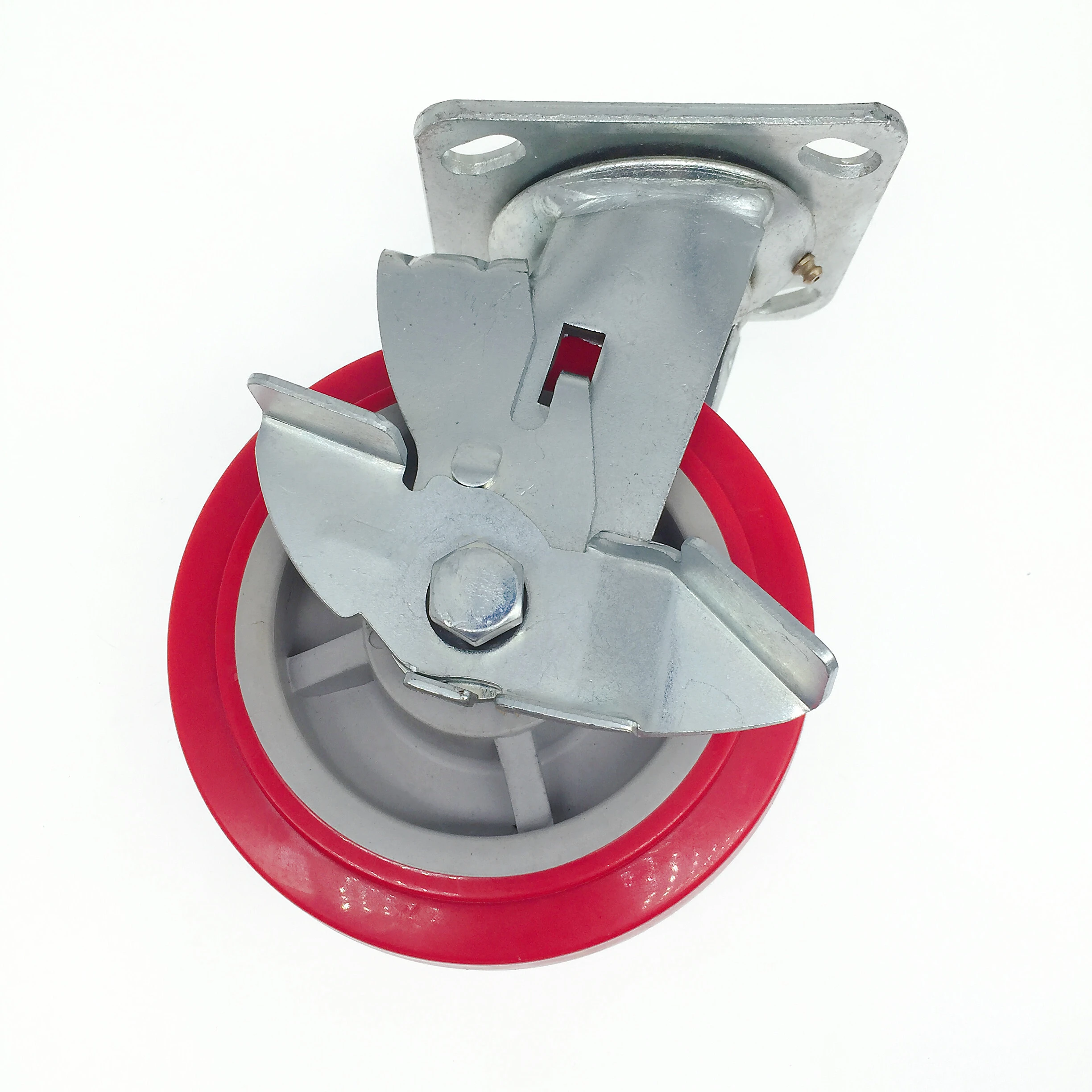 6inch Industrial Material Carts Wheels Warehouse Trucks Swivel Total Brake Universal Caster 1