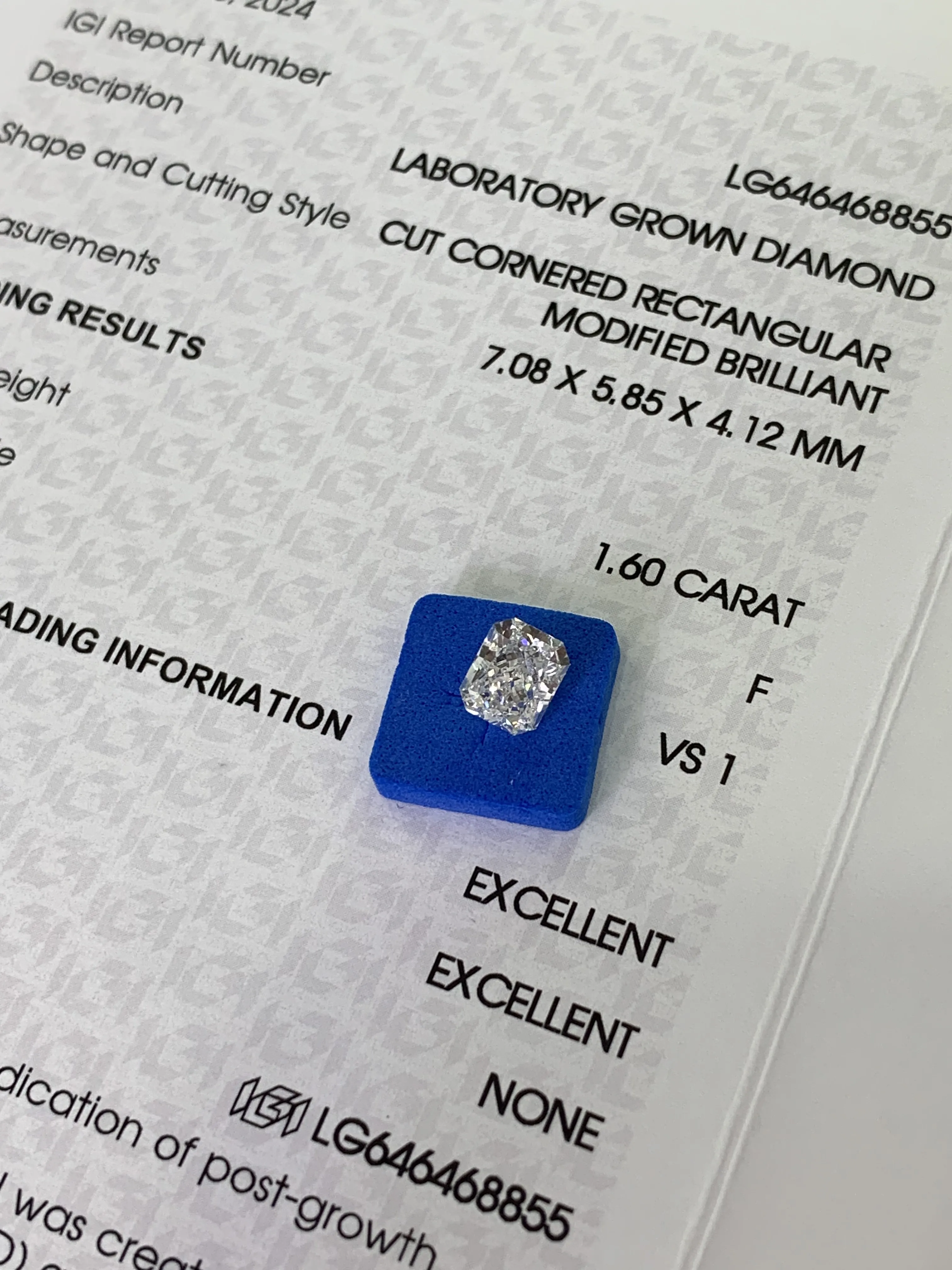 Radiant Cut Diamond Lab Grown Radiant Lab Diamond Wholesale - DKL Jewelry 4