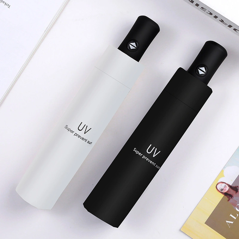 Custom na 3-Folding UV Sun Protection Umbrella na may Logo Printing 1