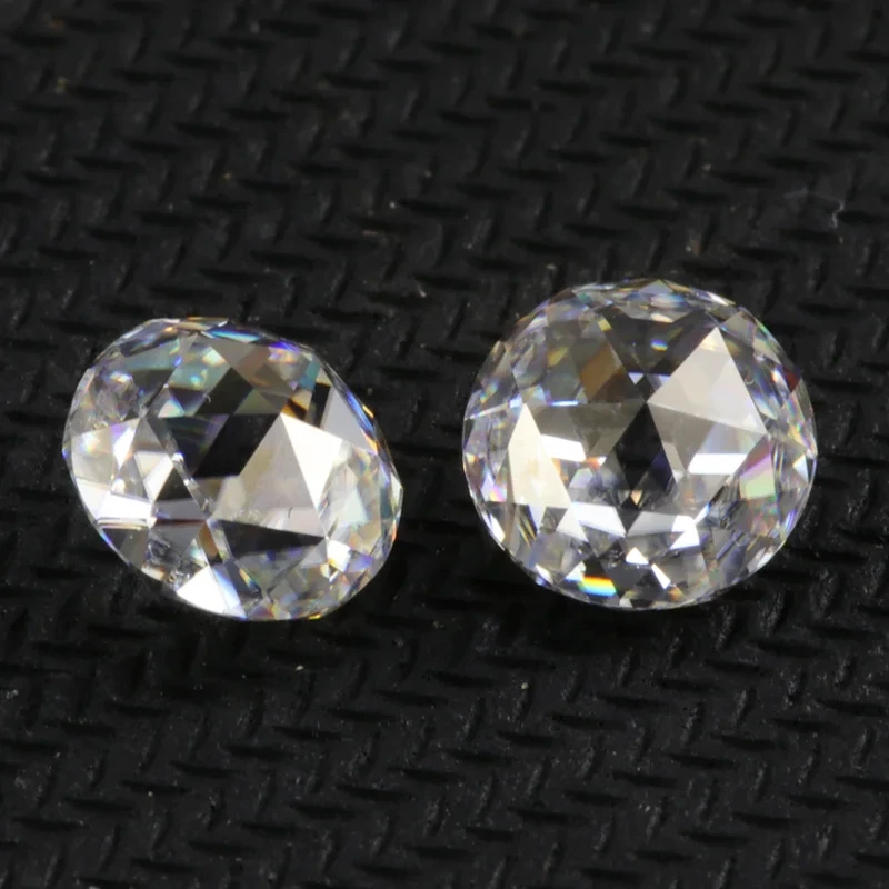 9.25 Hardness Quality Guaranteed 2carat Loose Rose Cut Round Moissanite For Moissanite Jewelry 1