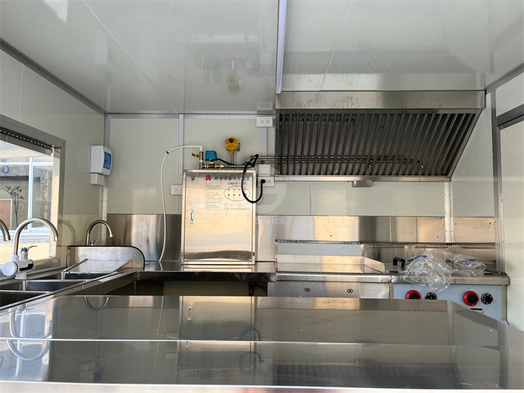 2025 American Popular Street Outdoor Fast Food Carts Crepe Food Truck Trailer avec Snack Mobile Kitchen Fully Equipment 7