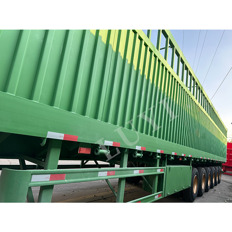6 ejes 80ton 40ft semirrailer de tipo de cerca 5