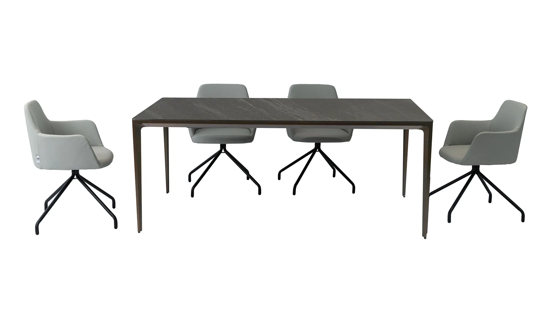 Pure black modern ceramic dining table Bk ciandre 3