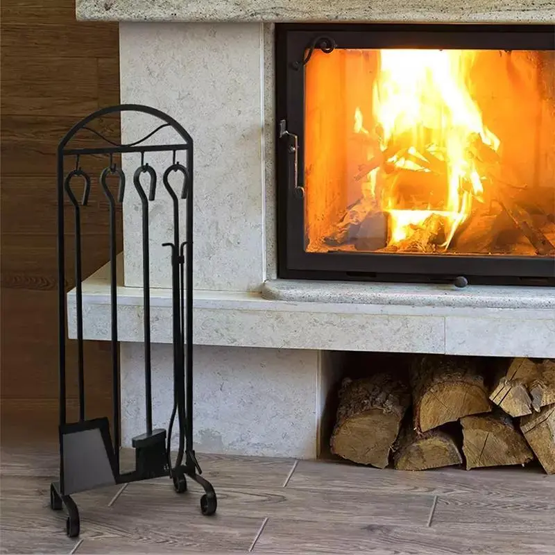 FT002-1 Modern Fireplace Fireside Accessories Companion Surround 5PCS Fireplace Tool Set 2