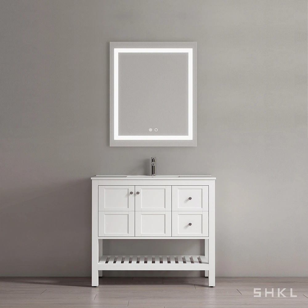 Wholesale White Floor Standing Bathroom Vanity Units With Basin SHKL BV814 3