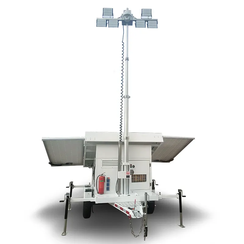 BIGLUX Brand 6 × 100W LED 60A MPPT Mobile Solar Power Trailer 4 × 460W Factory 6
