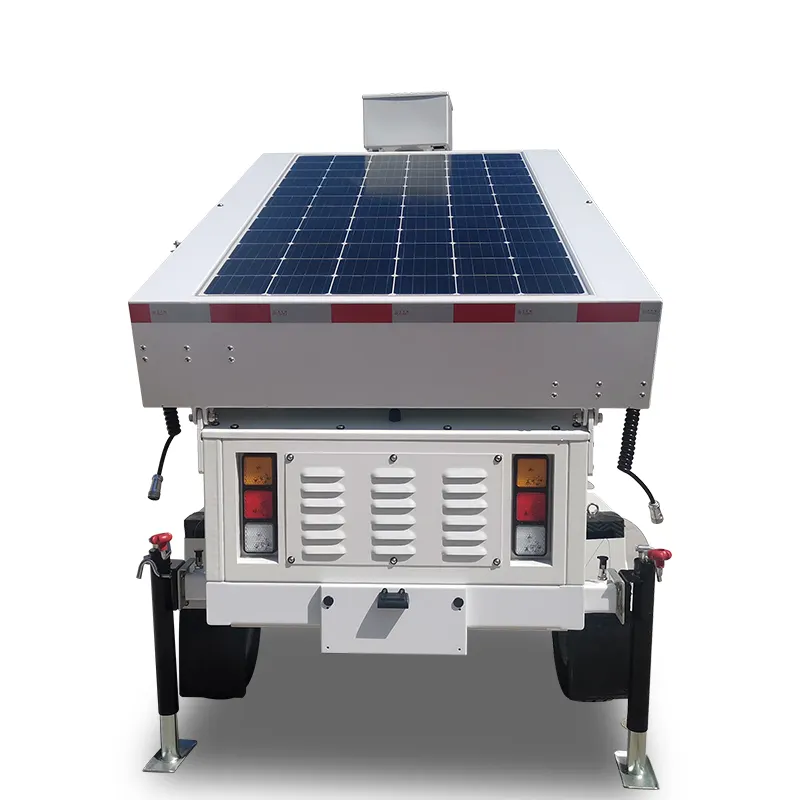 Switch 3 × 460W Mobile Solar Security Trailer 2 × Cat6 + 2 × Supply Ball Hitch BIGLUX Brand 3