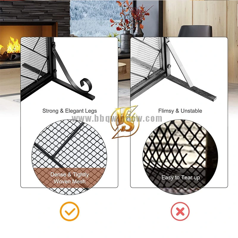 FS014-1 Fireplace Screen Flame Guard Protection 3