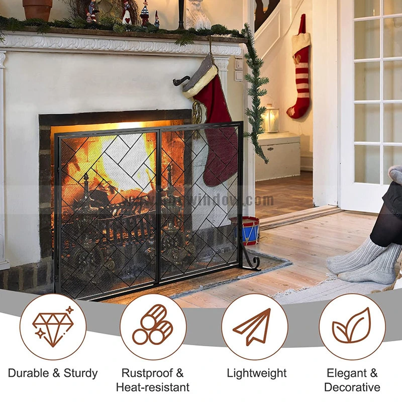 FS014 Fireplace Screen Flame Guard Protection 6
