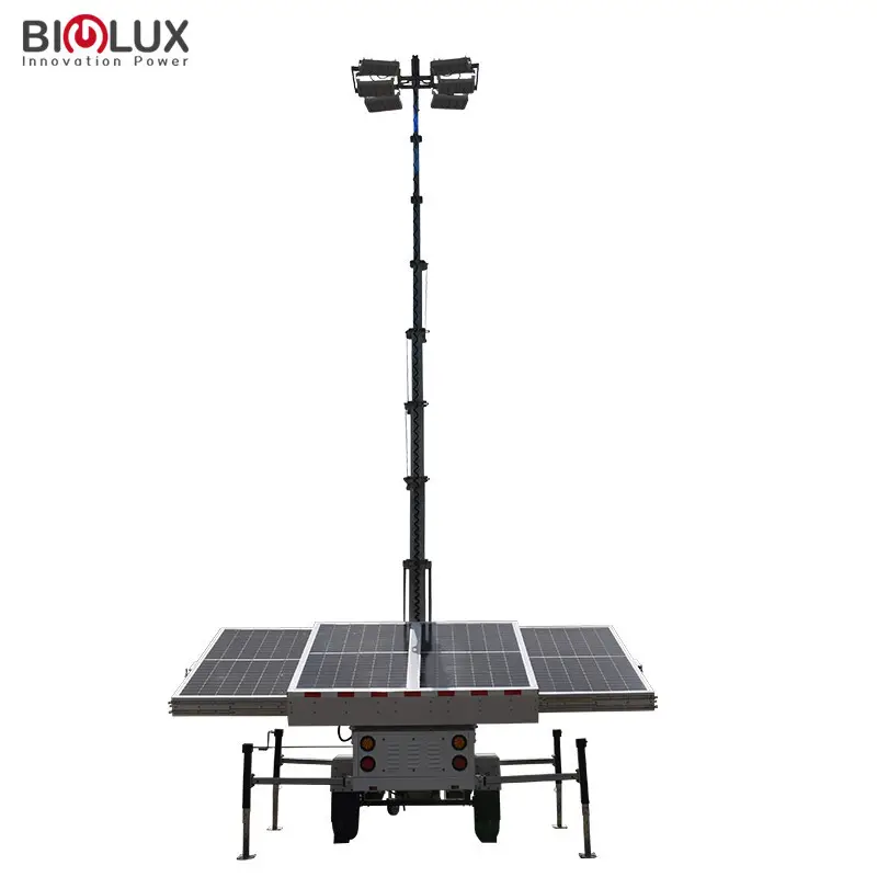 90° Electric 19.2 Hours 8.8 Hours 95% Efficiency Mobile Light Tower BIGLUX 2