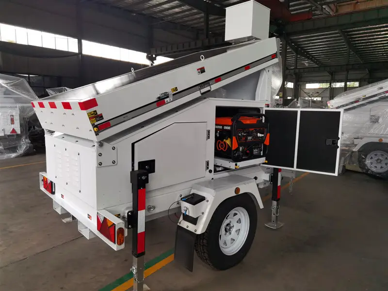117kph Windproof 8.8 Hours 2 Portable Security Camera Towers 3kw Gasoline BIGLUX 4