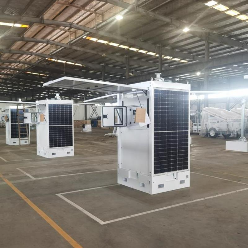 Cube Solar Mobile CCTV Tower עם PTZ ומצלמת Bullet 3