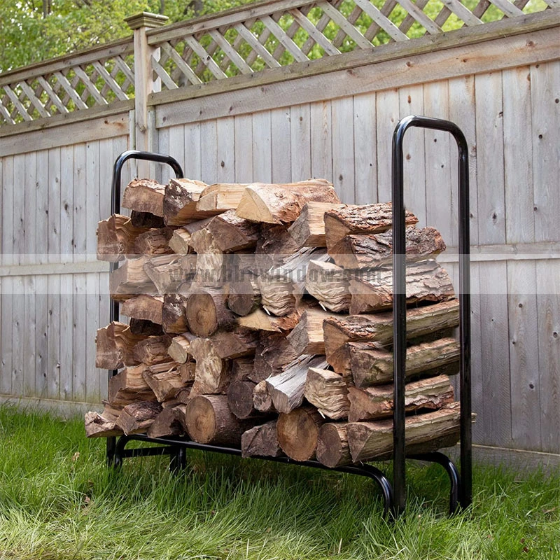 FR010 1 Set Firewood Rack Log Holder Metal Frame Firm Base Hidden Screws 2