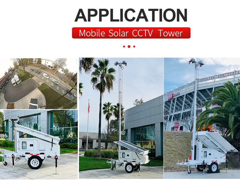 BIGLUX Brand 70kg Load Ball Hitch Solar Surveillance Trailer 4 Days for 120W Supplier 6
