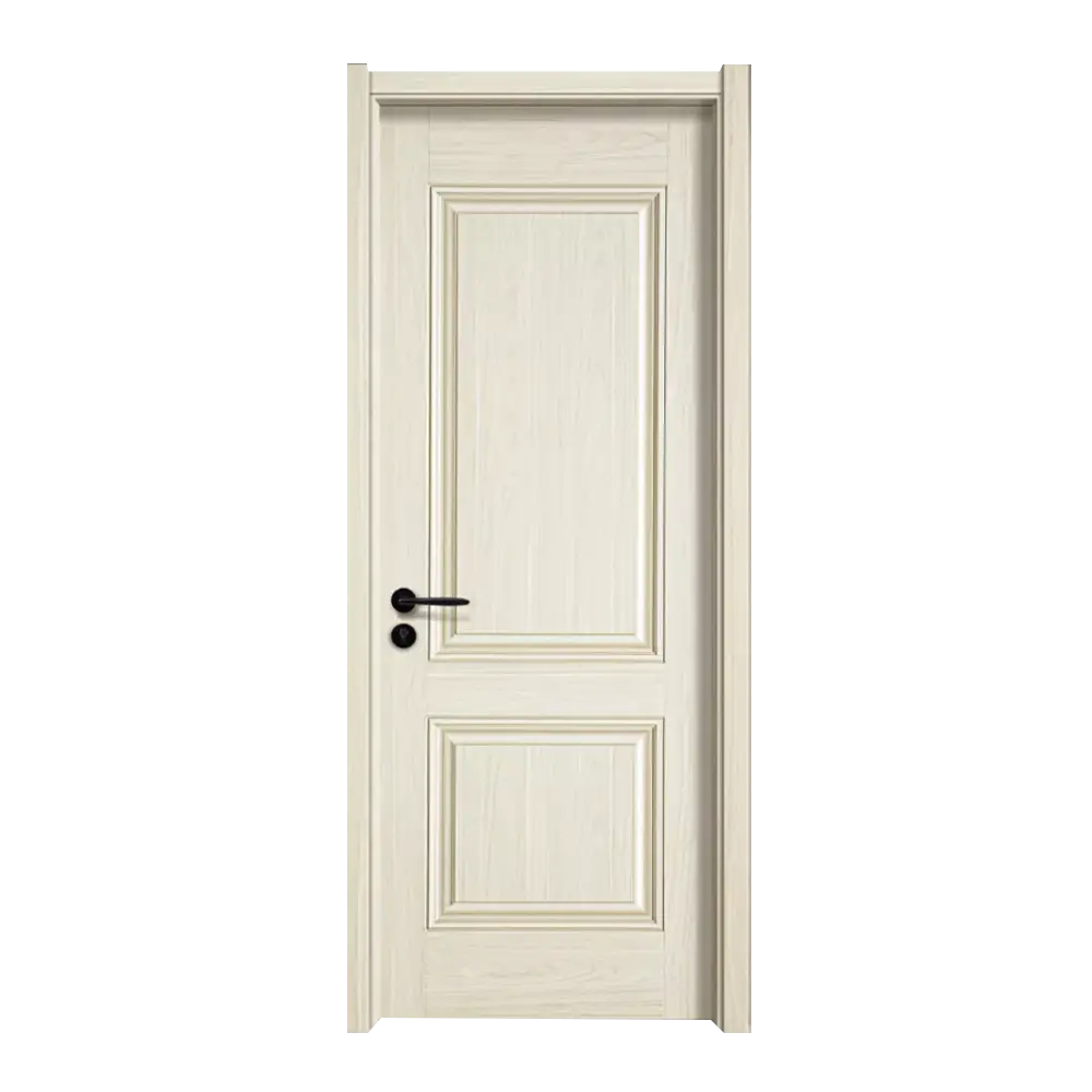 Solid Wood/MDF/HDF/Plywood/Composite Door White 6 Panel Solid Wood Door Swing Zonle 2