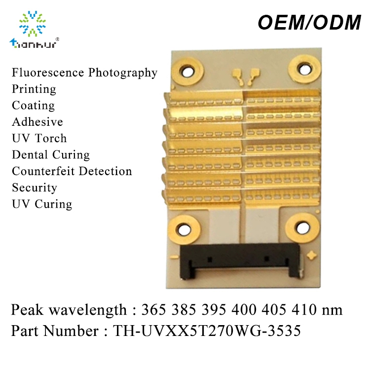 TH-UVXX5T270WG-3535 High Power UV LED COB Module 365nm 370nm 375nm UV Lamp 270w for Screen Printing Coating Machine 1