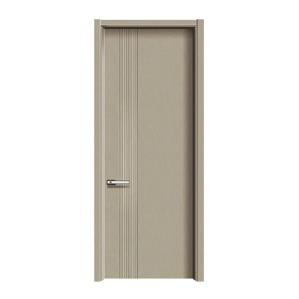 5 Panel Solid Wood Door with Knobs Swing Paint-free/Painting Guangxi Brand Company 2