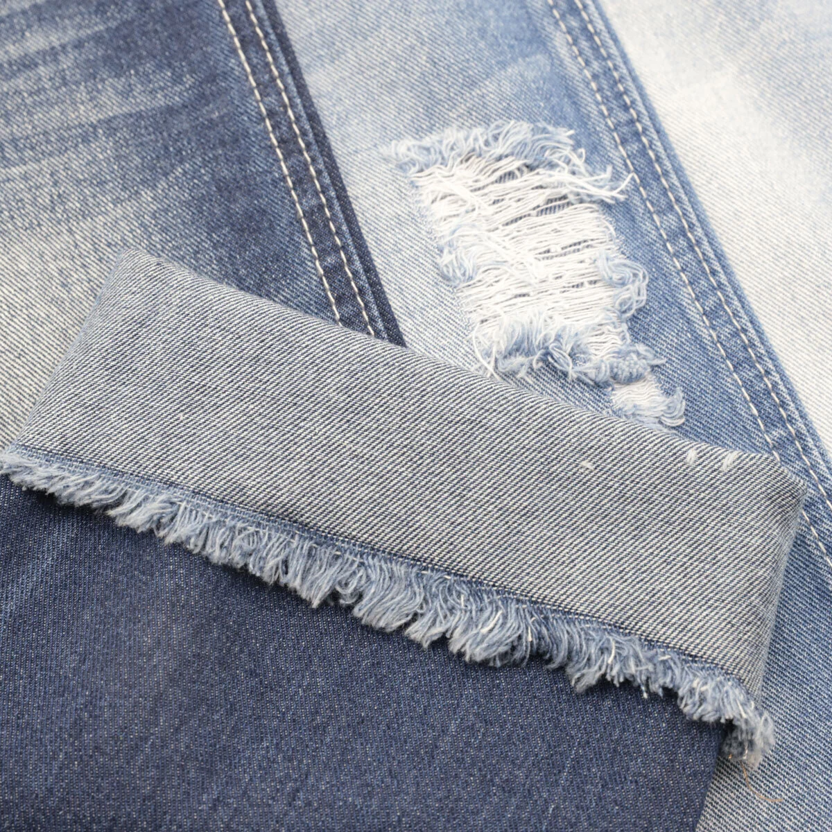 200A-9  75%cotton  14%polyester  11%viscose  Non stretch denim fabric with low price 2