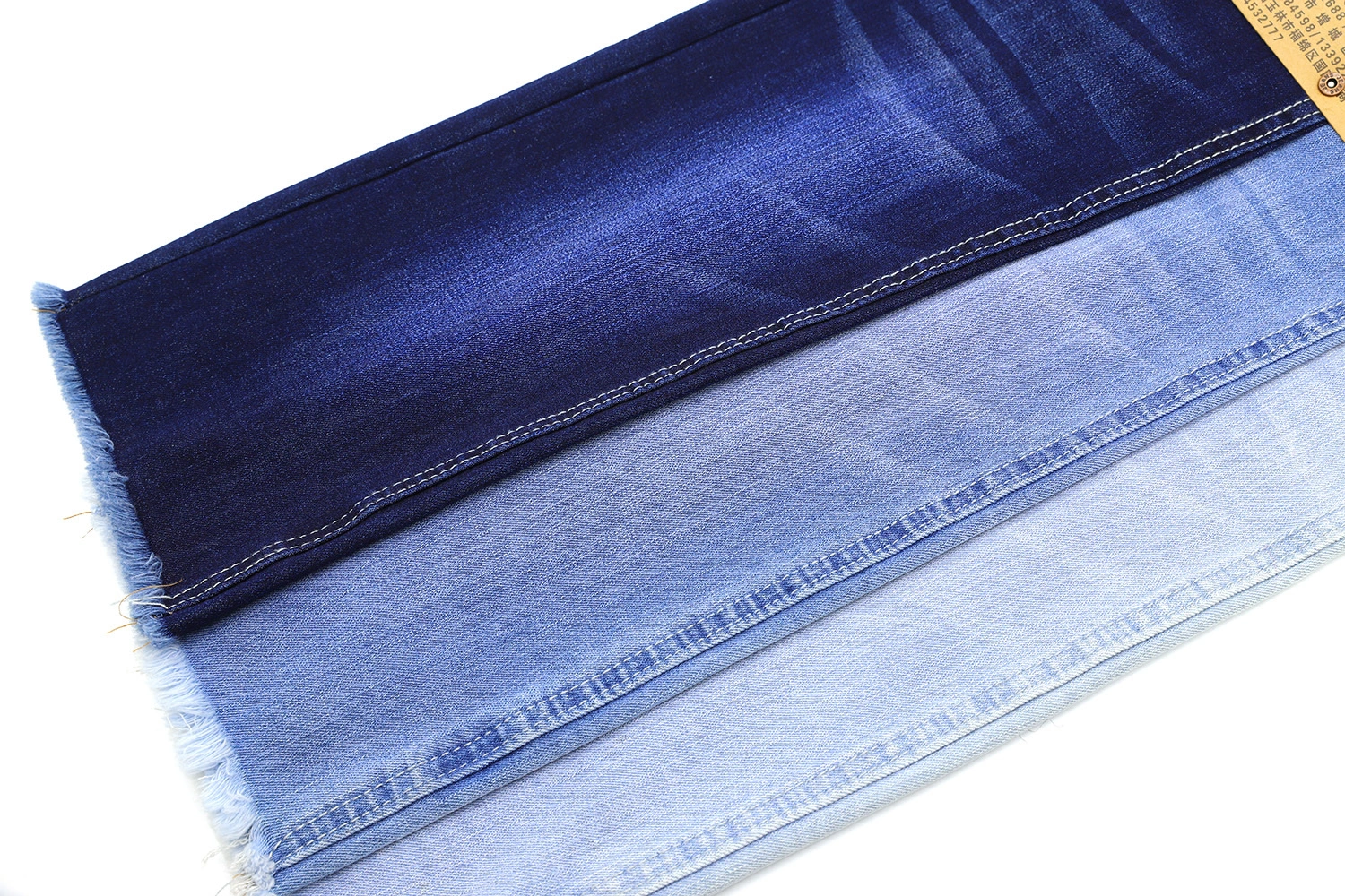112A-2  69.5%Cotton  26%Poly  4.5%Spandex 4-way Stretch Denim Fabric with Slub 3