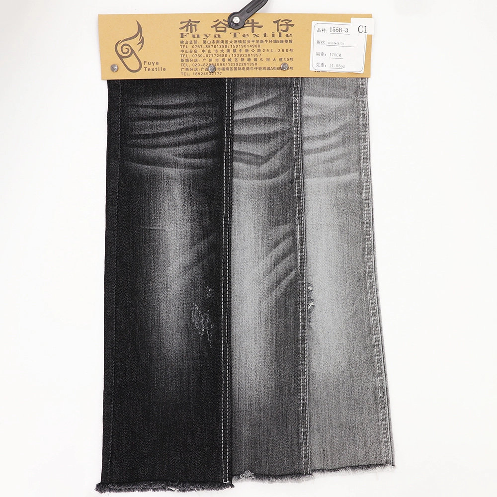 155B-3 high stretch denim fabric with 69%Cotton   28%Poly 3%Spandex 1