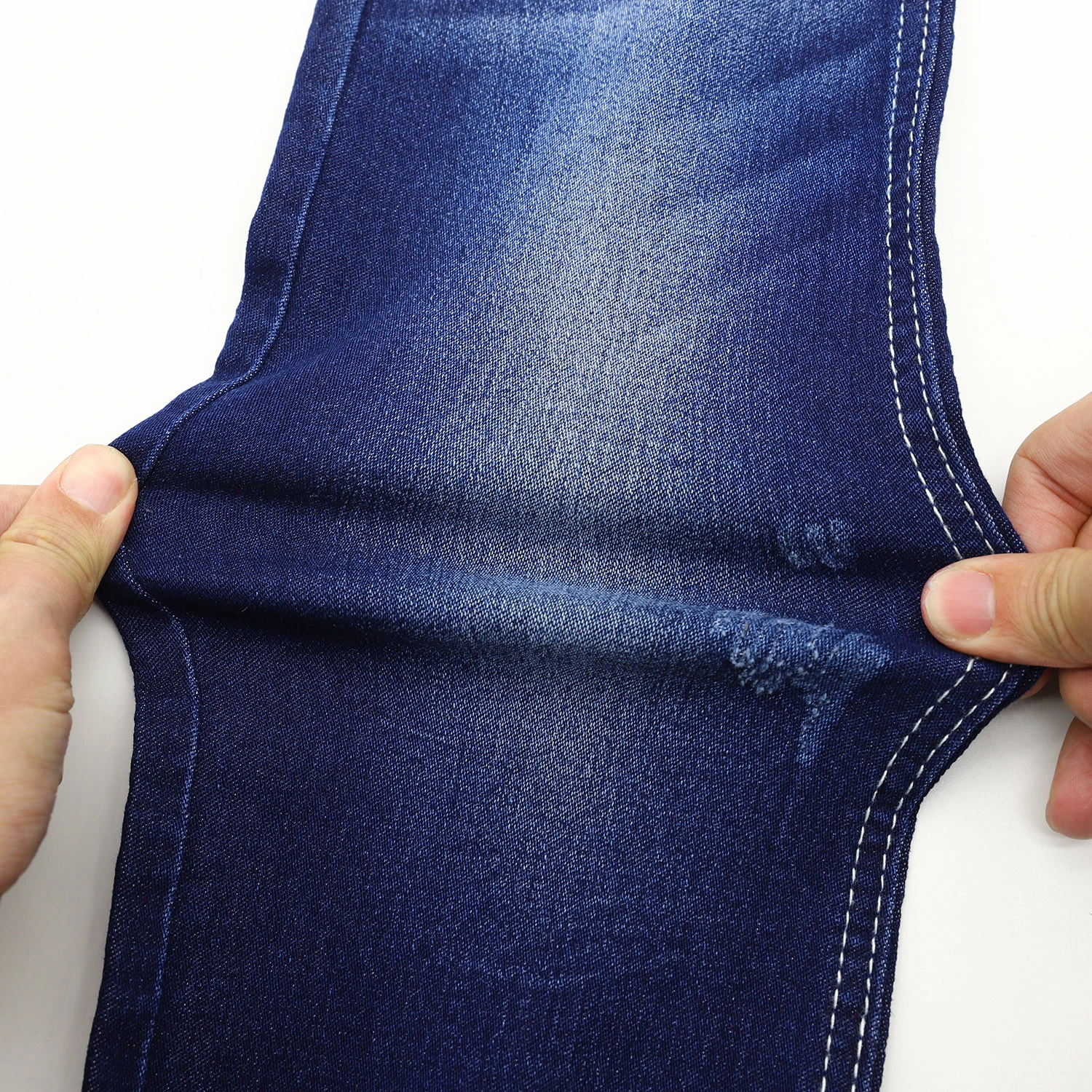 S200A-5   Satin denim fabric with stretch 77%Cotton 21.5%Poly 1.5%Spandex 11