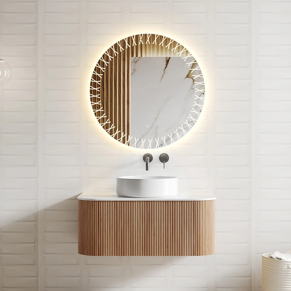 Wooden Bathroom Cabinet With Mirror SHKL KL28002 1