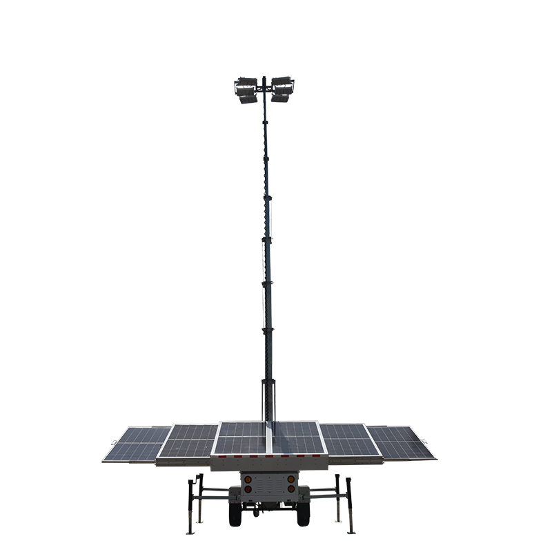 mobile solar light Tower nga adunay electric mast 360degree rotation nga adunay customized nga mga serbisyo 6