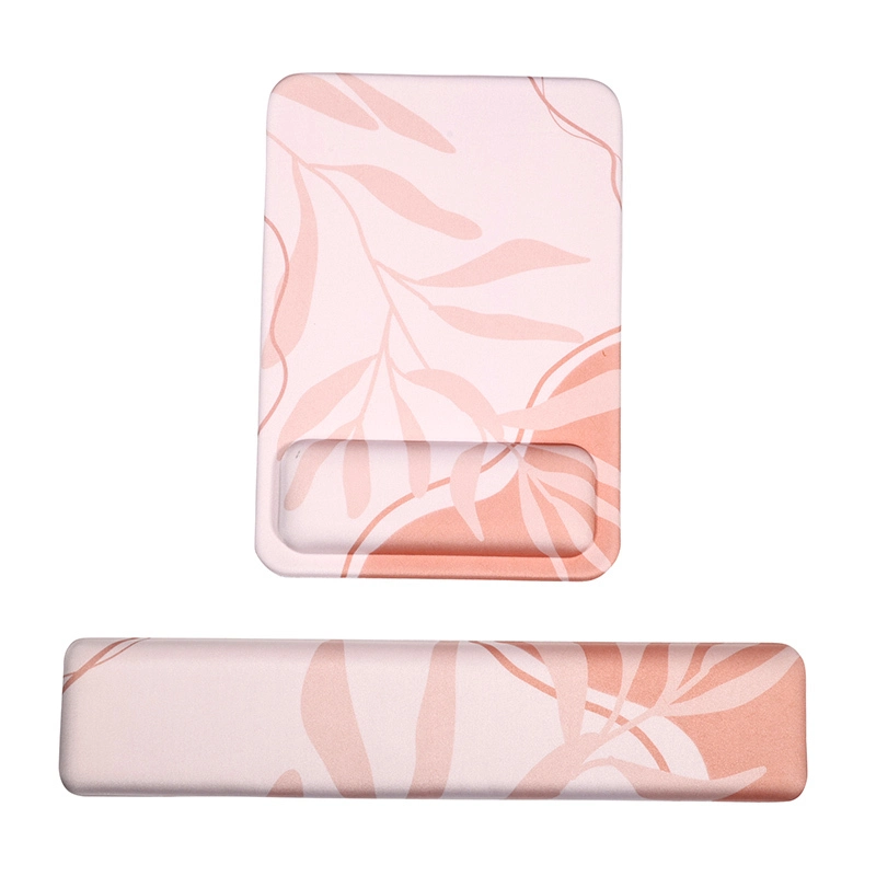 Set di tappetini per mouse poggiapolsi per tastiera ergonomica in memory foam 1