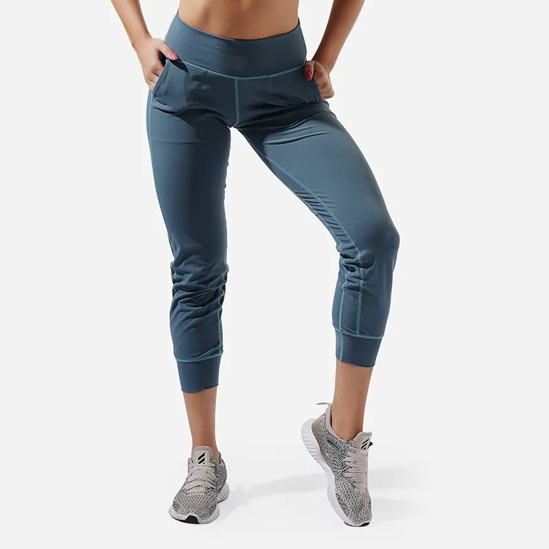 Noir Yoga Capri personnalisé Polyester/Spandexmeilleur fournisseur 3